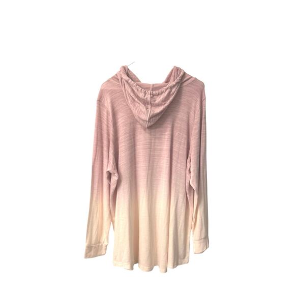 Torrid Super Soft Plush Lace Inset Hoodie Dip Dye Pink Ombré 3X Long Sleeve NWT - Picture 5 of 8
